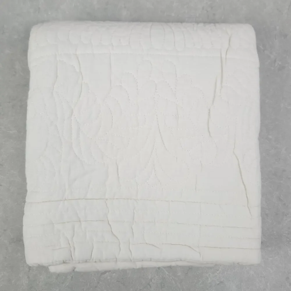 C&F HOME Standard Quilted Pillow Sham Cream Cottage Shabby Minimalist Farmhouse